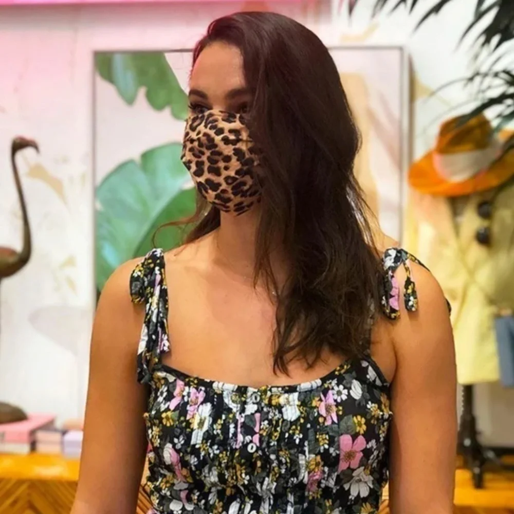 NWT! Veronica Beard Leopard Face Mask